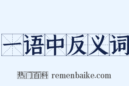 一语中反义词是什么意思的图片